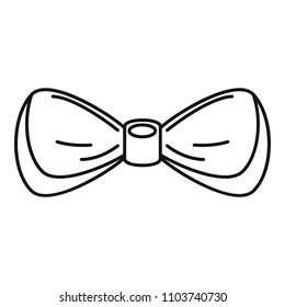 Gentleman bow tie icon. Outline gentleman bow tie vector icon for web design isolated on white background