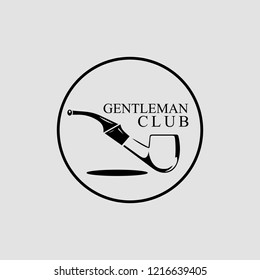 Gentleman club logo. Vector illustration.