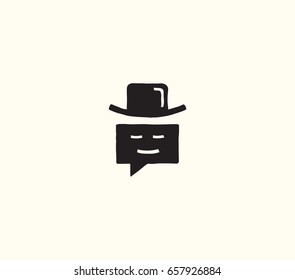 Gentleman club, vector logo in modern style.