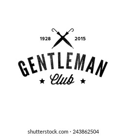 Gentleman Club. Vintage Logo