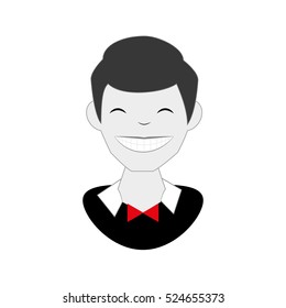 gentleman comic character icon vector illustration design