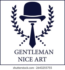 gentleman custom tailor logo vector icon illustration