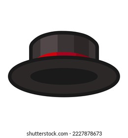 Gentleman cylinder hat Large size icon for emoji smile