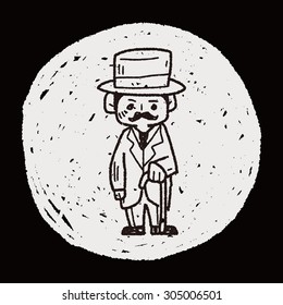 gentleman doodle