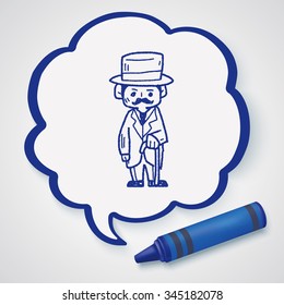 gentleman doodle