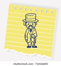 gentleman doodle