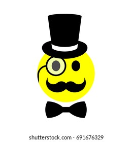 Gentleman emoticon icon.