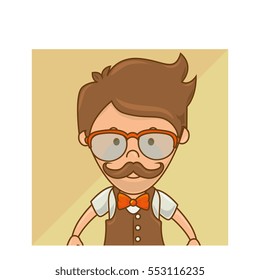 gentleman face hipster style