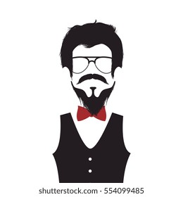 gentleman face hipster style