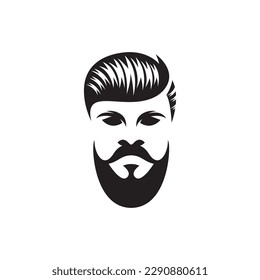 Gentleman face logo images illustration design
