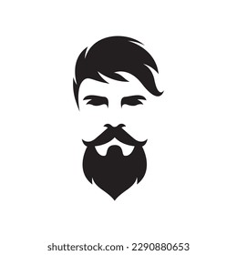 Gentleman face logo images illustration design