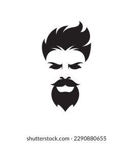 Gentleman face logo images illustration design