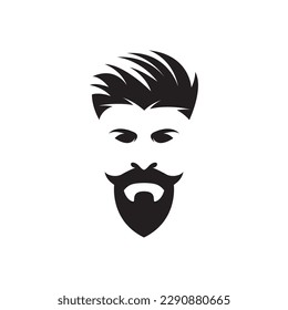 Gentleman face logo images illustration design