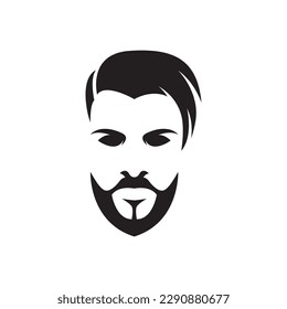 Gentleman face logo images illustration design