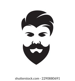 Gentleman face logo images illustration design