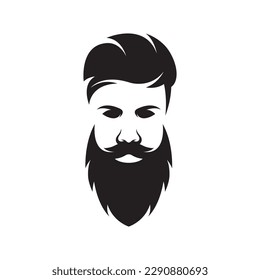 Gentleman face logo images illustration design