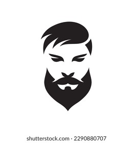 Gentleman face logo images illustration design