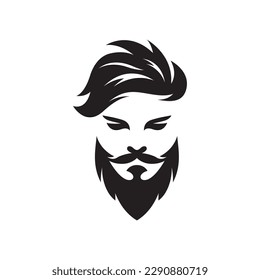 Gentleman face logo images illustration design
