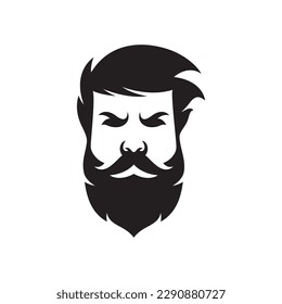 Gentleman face logo images illustration design