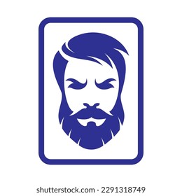 Gentleman face logo images illustration design