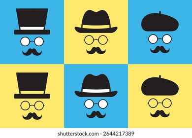 Gentleman, father, uncle, grandfather, icon, illustration