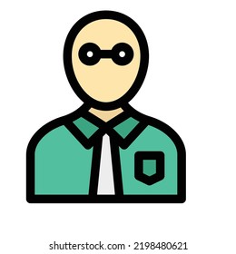 gentleman Fill Vector Icon easily modified

