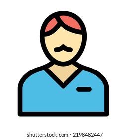 El icono del vector de relleno del caballero se modifica fácilmente

