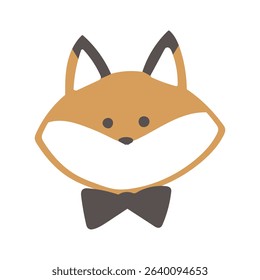 Gentleman forest fox icon illustration