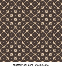 Gentleman Geometric Simple Seamless Pattern On Dark Background. Pattern For Elite Fashion House. Vector Illustration.