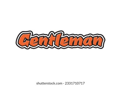 Letras dibujadas a mano por caballeros. Ilustración vectorial para su diseño