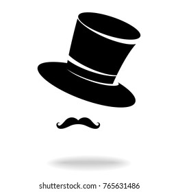 gentleman hat and beard logo
