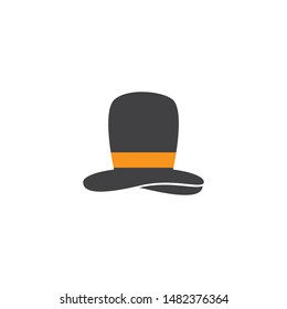 Gentleman hat icon vector template