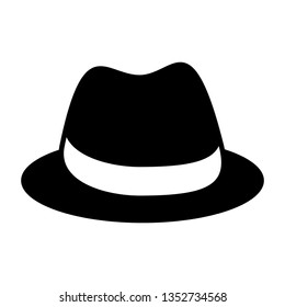 gentleman hat isolated icon