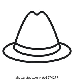 gentleman hat isolated icon