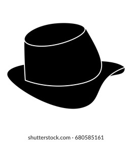 gentleman hat isolated icon