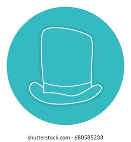 gentleman hat isolated icon