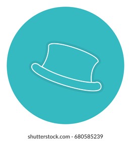 gentleman hat isolated icon