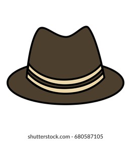 gentleman hat isolated icon