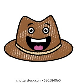 gentleman hat kawaii character