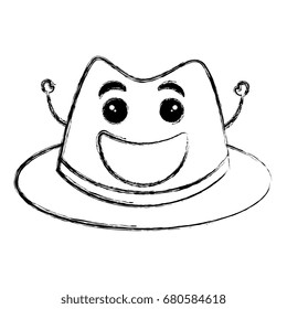 gentleman hat kawaii character