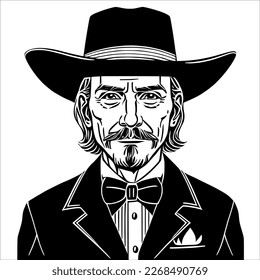 Gentleman in a Hat and Suit with a Mustache - Ready for the Day Ahead 
