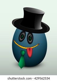 The gentleman in the hat and tie.