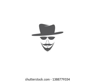 Gentleman hat vector icon illustration design
