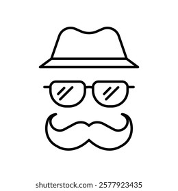 Gentleman icon Flat illustration sign