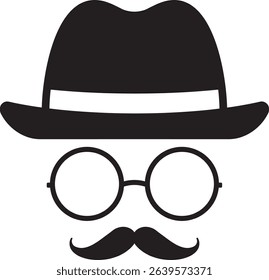 Gentleman icon illustration, dad icon