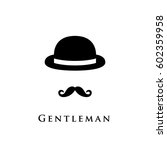 Gentleman icon isolated on white background. Vector illustration.