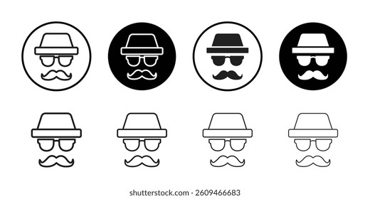Gentleman icon Line Art Logo set