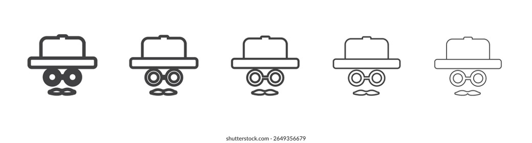 Gentleman icon Line graphics illustration symbol