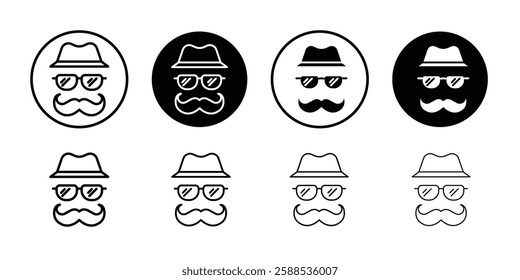 Gentleman icon linear logo isolated