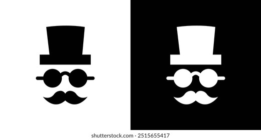 Gentleman icon logo set vector